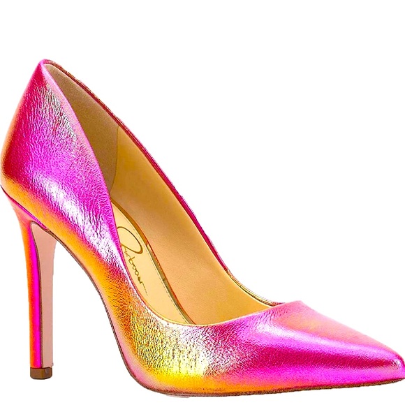 Jessica Simpson Rexha Rainbow Multi Metallic Ombre Dress Pumps, Women’s Size 6 - Picture 4 of 16